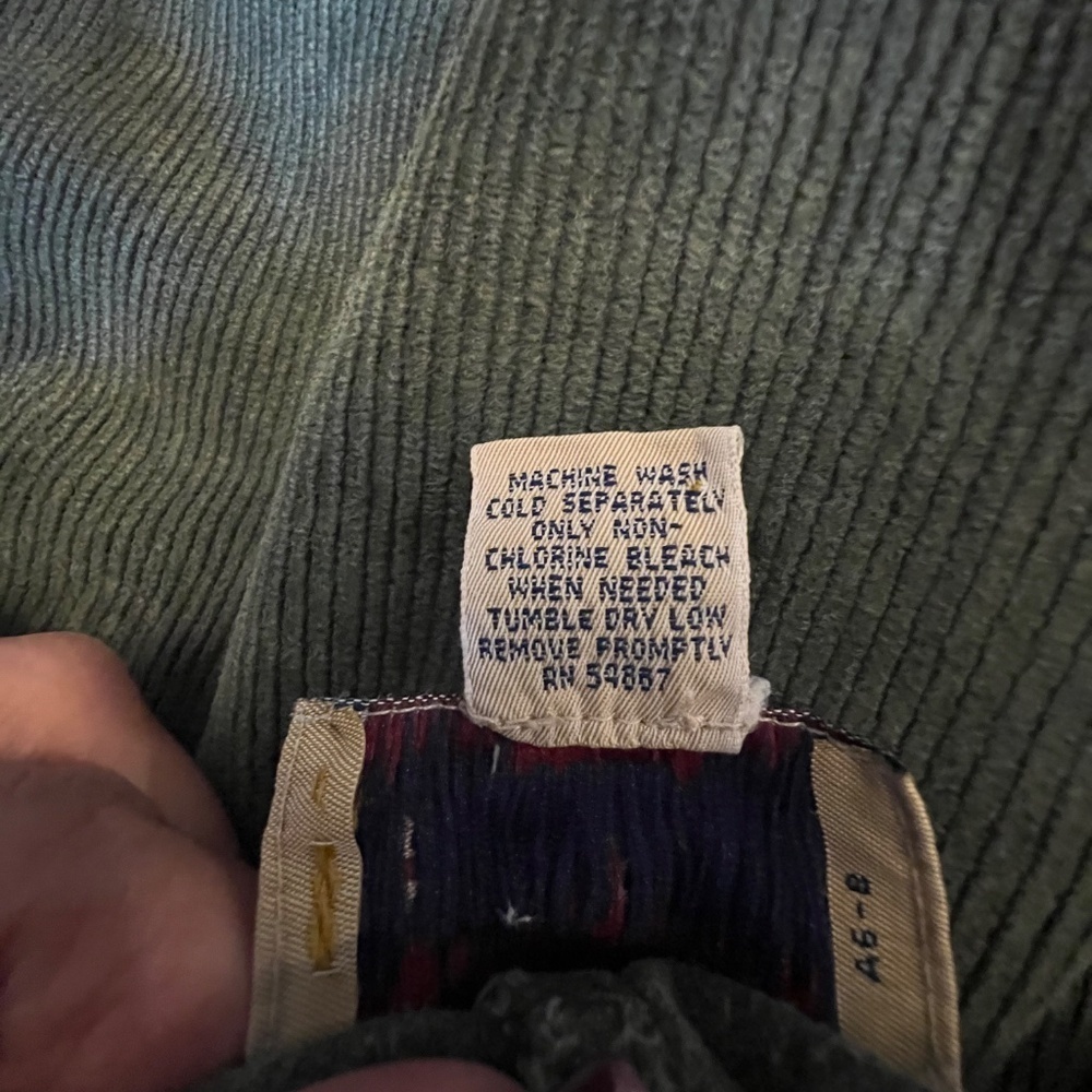 Vintage Abercrombie & Fitch Army Green Corduroy pants, Size Medium - Picture 6 of 10